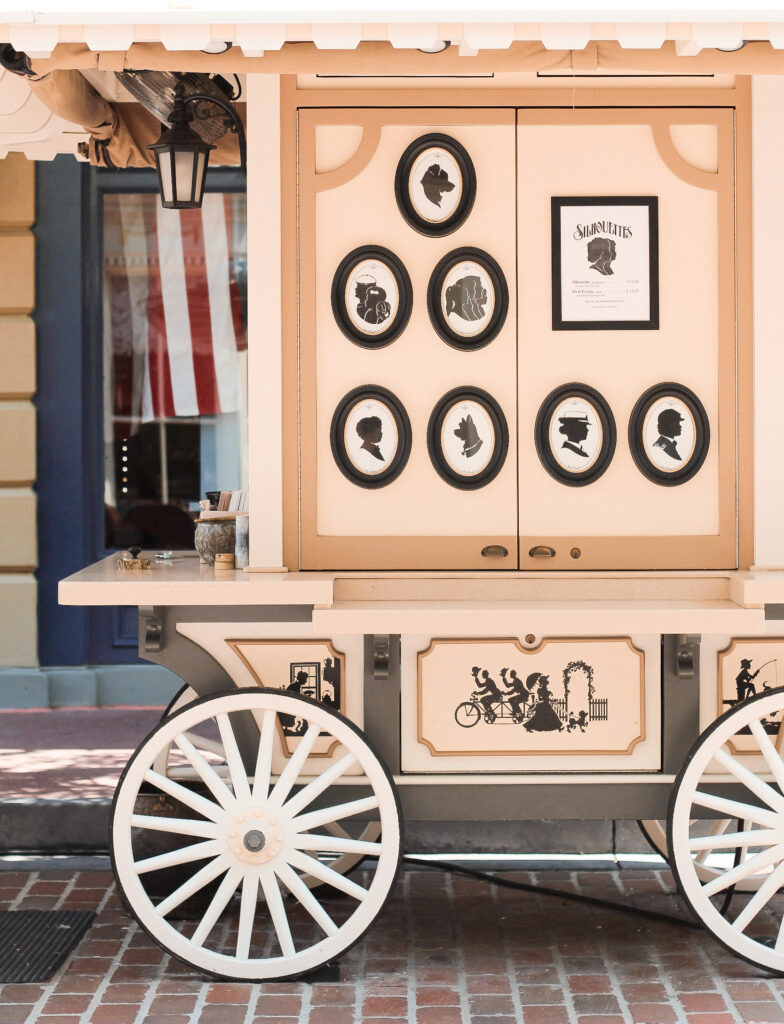 Rubio Arts silhouette cart at Magic Kingdom