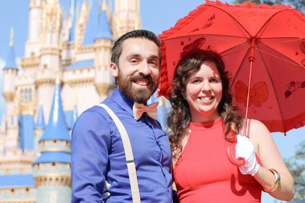 Custom Minnie Mouse inspired Dapper Day parasol