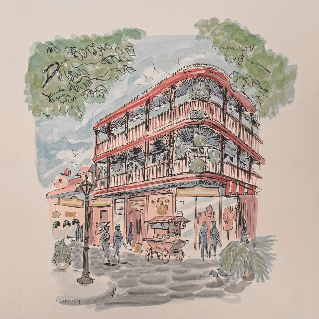 Disneyland scenics of New Orleans Square