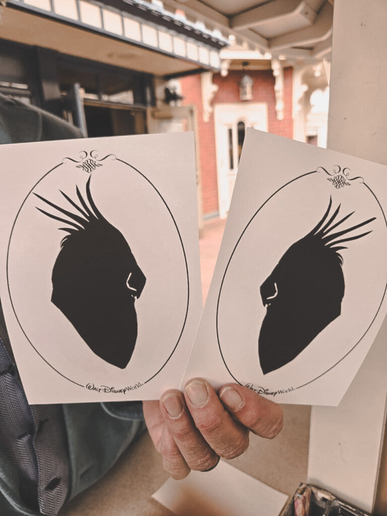 Feathered animal silhouettes made at Magic Kingdom