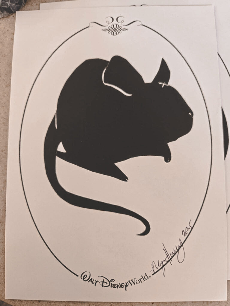 Unique mouse silhouette made at Magic Kingdom