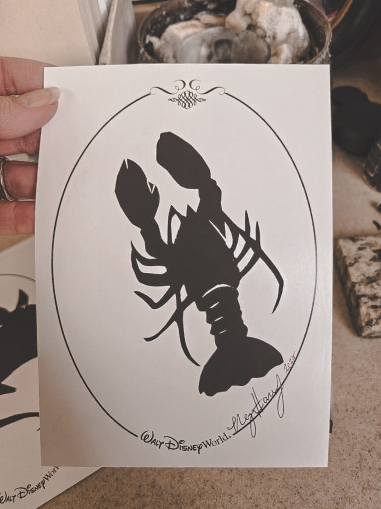 Unique lobster silhouette made at Magic Kingdom