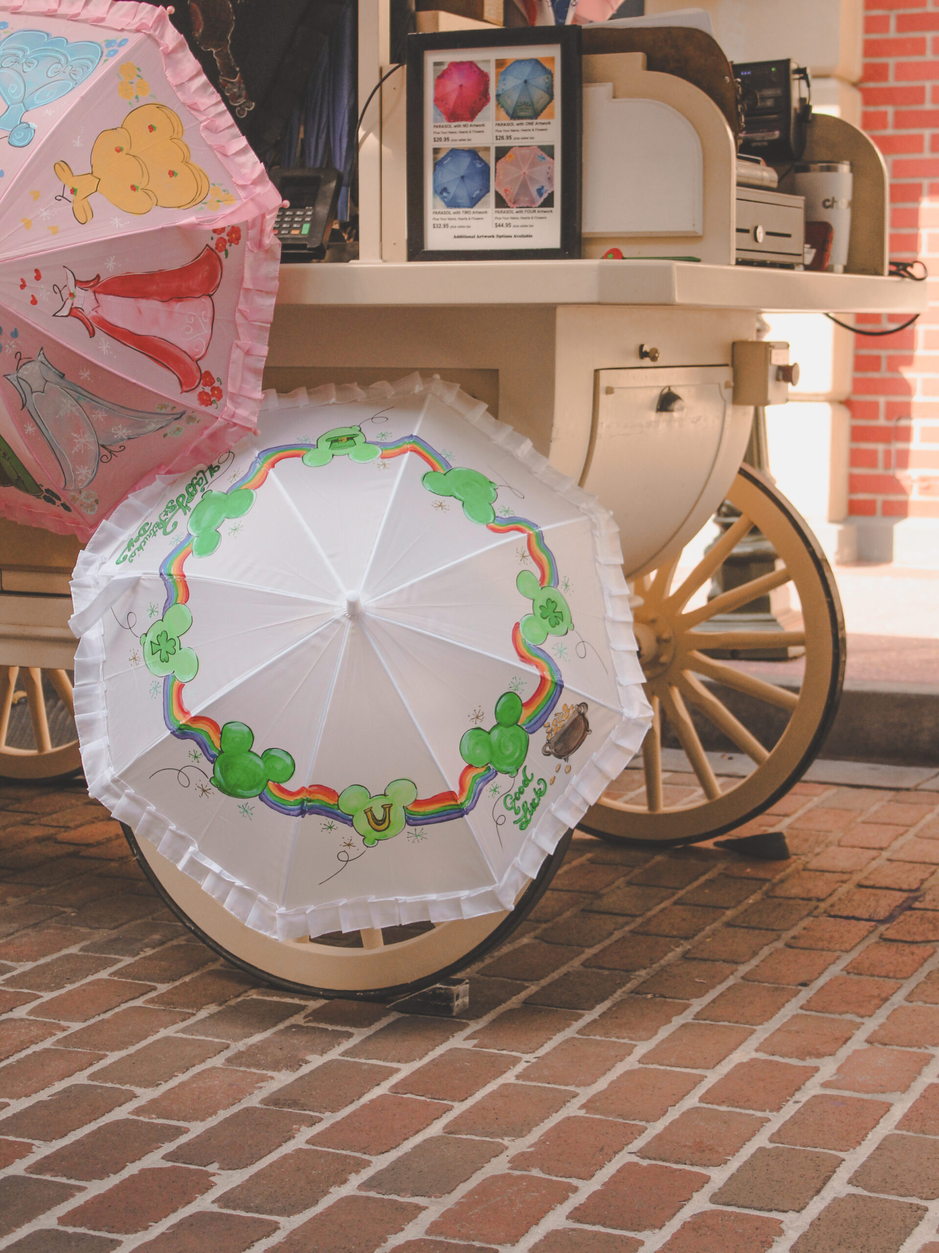 St. Patrick's Day Parasol at Magic Kingdom at Walt Disney World