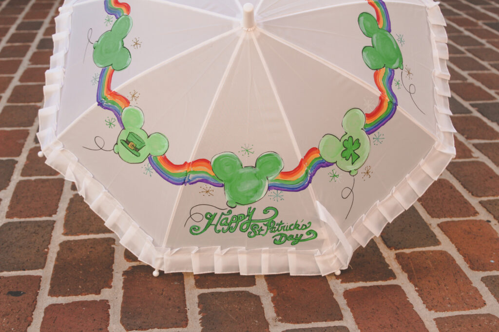 St. Patrick's Day Parasol at Magic Kingdom at Walt Disney World
